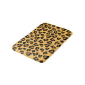 Gelbe und schwarze Leopard-Druck-Badematte Badematte (Schrägansicht)