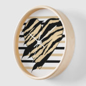 Gelbe und schwarze Lovehart Design Square Wall Clo Uhr (Winkel)