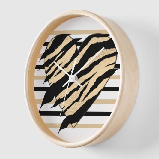 Gelbe und schwarze Lovehart Design Square Wall Clo Uhr (Winkel)