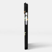 Gelbe und schwarze Oma Grandkids' Names iPhone Hülle (Linke Seite)