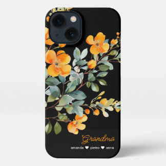Gelbe und schwarze Oma Grandkids' Names iPhone 13 Hülle