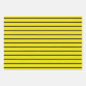 Gelbe und schwarze Polka-DotStreifen Geschenkpapier Set (Vorderseite 2)