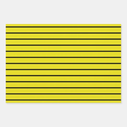 Gelbe und schwarze Polka-DotStreifen Geschenkpapier Set (Vorderseite 2)