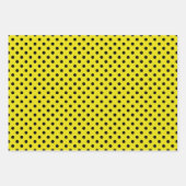Gelbe und schwarze Polka-DotStreifen Geschenkpapier Set (Vorderseite)
