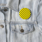 Gelbe und schwarze Polka-Punkte Button (Beispiel)