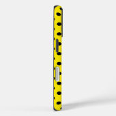 Gelbe und schwarze Polka-Punkte Case-Mate iPhone Hülle (Rückseite / Rechts)