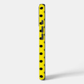 Gelbe und schwarze Polka-Punkte Case-Mate iPhone Hülle (Rückseite / Links)