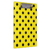 Gelbe und schwarze Polka-Punkte Klemmbrett (Rechts)