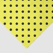 Gelbe und schwarze Polka-Punkte Seidenpapier (Ausschnitt)