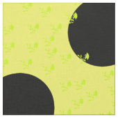 Gelbe und schwarze Polka-Punkte Stoff (Nahaufnahme)