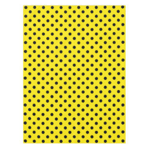 Gelbe und schwarze Polka-Punkte Tischdecke