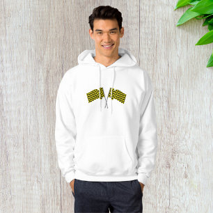 Gelbe und schwarze Racefahnen Hoodie