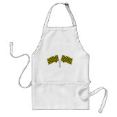 Gelbe und schwarze Racefahnen Schürze (Vorne)