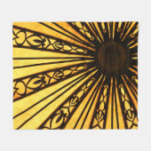 Gelbe und schwarze Radialdrucke Fleecedecke (Vorderseite (Horizontal))
