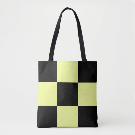 Gelbe und schwarze Schachbretter Tasche (Vorderseite)