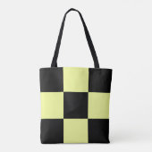Gelbe und schwarze Schachbretter Tasche (Rückseite)