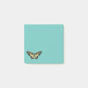 Gelbe und schwarze Schmetterling Post-it Klebezettel