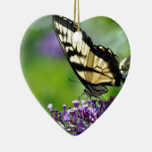 Gelbe und schwarze Schmetterlinge auf dem Lavendel Keramikornament (Rechts)