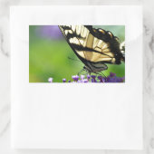 Gelbe und schwarze Schmetterlinge auf dem Lavendel Rechteckiger Aufkleber (Tasche)