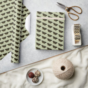 Gelbe und schwarze Schmetterlinge Kunst Zeichnend Geschenkpapier