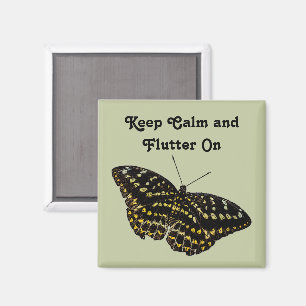 Gelbe und schwarze Schmetterlinge Kunst Zeichnend Magnet