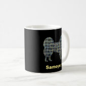Gelbe und schwarze Silhouette Kaffeetasse (VorderseiteRechts)