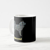Gelbe und schwarze Silhouette Kaffeetasse (Vorderseite Links)