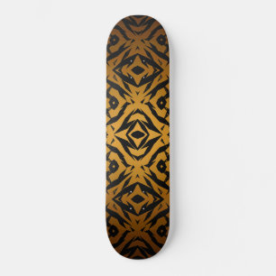 Gelbe und schwarze Stammes Skateboard