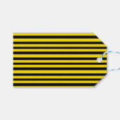 Gelbe und schwarze Streifen Geschenkanhänger (Vorderseite (Horizontal))