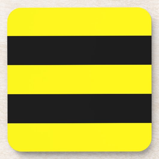 Gelbe und schwarze Streifen Getränkeuntersetzer (Vorderseite)