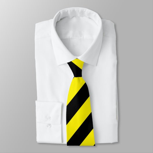 Gelbe und schwarze Streifen-Hals-Krawatte Krawatte (Gebunden)