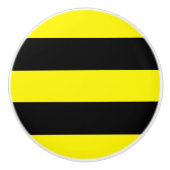 Gelbe und schwarze Streifen Keramikknauf (Vorderseite)