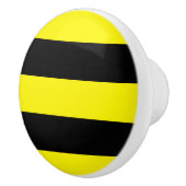 Gelbe und schwarze Streifen Keramikknauf (Rechts)