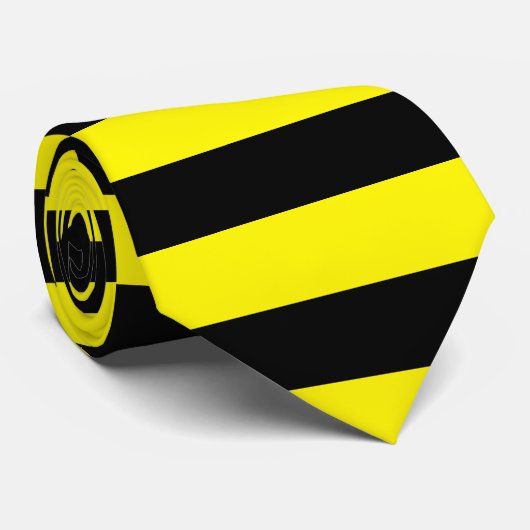 Gelbe und schwarze Streifen Krawatte (Gerollt)