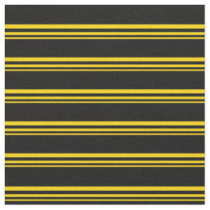 Gelbe und schwarze Streifen/Linienmuster Stoff