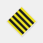 Gelbe und schwarze Streifen Serviette (Ecke)