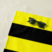 Gelbe und schwarze Streifen Strandtuch (Beispiel)