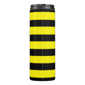 gelbe und schwarze Streifen Thermosbecher (Rückseite)