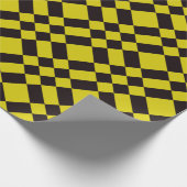 Gelbe und schwarze Tafel Geschenkpapier (Ecke)