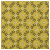 Gelbe und Silbergraue Blume Stoff (Nahaufnahme)