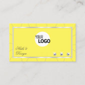 Gelbe und silberne Rahmen mit Luxus Diamonds & Log Visitenkarte (Vorderseite)