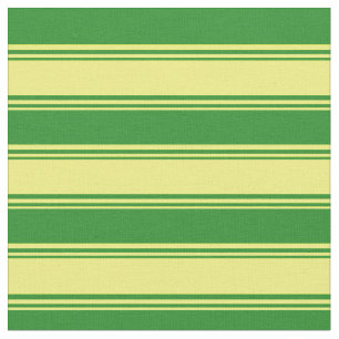 Gelbe und waldgrüne Linien Stoff