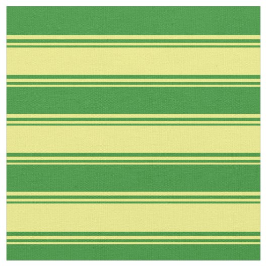Gelbe und waldgrüne Linien Stoff (Nahaufnahme)