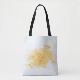 Gelbe und weiße Abbildung Tasche