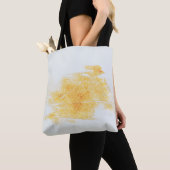 Gelbe und weiße Abbildung Tasche (Von Nahem)