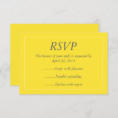 Gelbe und weiße Antworten auf Ereignisse, UAWG ode RSVP Karte (Vorne/Hinten)