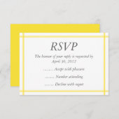 Gelbe und weiße Antworten auf Ereignisse, UAWG ode RSVP Karte (Vorne/Hinten)