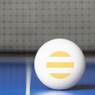 Gelbe und weiße Bakterien Tischtennisball