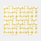 Gelbe und weiße Bauhauszirkel Fleecedecke (Vorderseite (Horizontal))