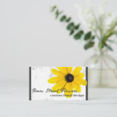 Gelbe und weiße Blume für Floristen oder andere Visitenkarte (Stehend Vorderseite)